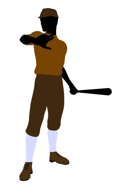 野球選手の図のシルエット — ストック写真