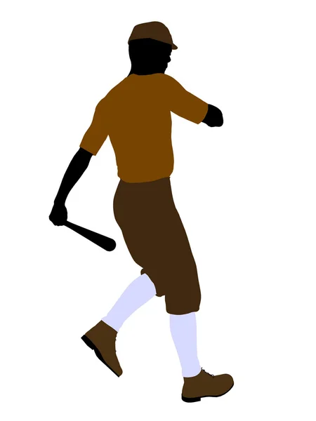 Baseball Player Illustration Silhouette — Stock Photo, Image