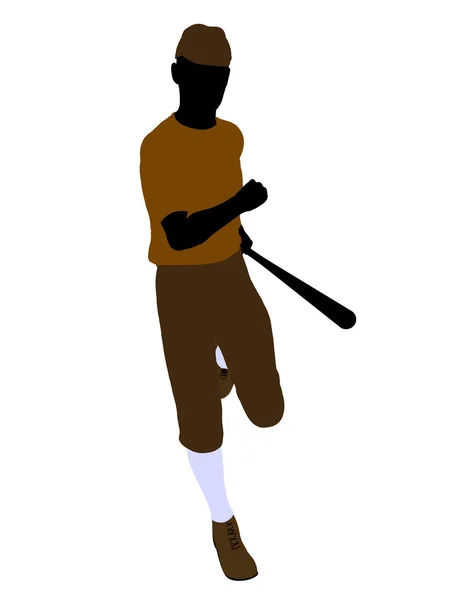 Honkbal speler illustratie silhouet — Stockfoto