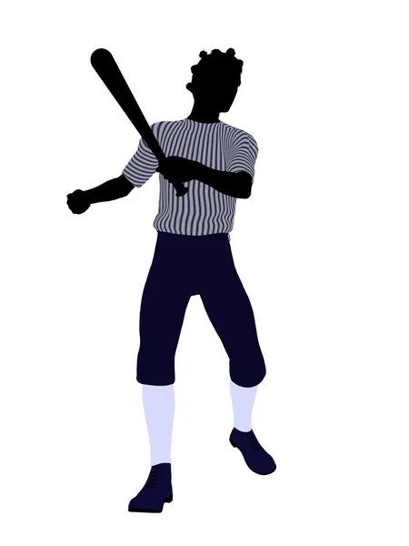 Joueur afro-américain de baseball Illustration Si — Photo