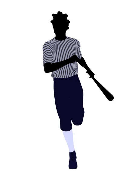 Africano American Baseball Jogador Ilustração Si — Fotografia de Stock