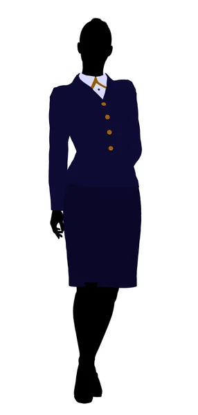 Female Office Illustration Silhouette — Stock Photo, Image