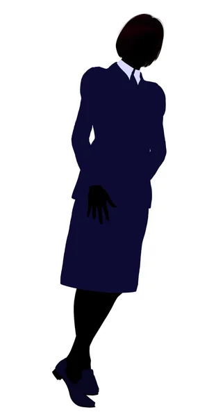 Иллюстрационный силуэт женского офиса — стоковое фото
