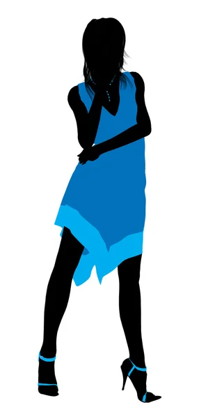 Módní ilustrace ženská silueta — Stock fotografie