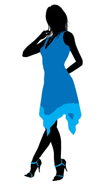 Modische weibliche Illustration Silhouette — Stockfoto