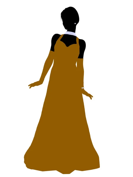 Cinderella Silhouette Illustration — Stock Photo, Image