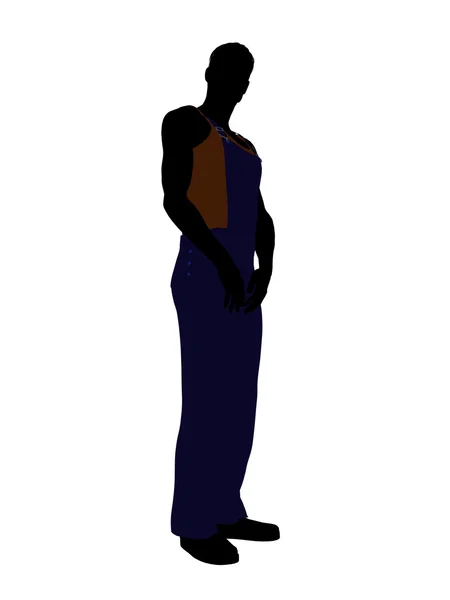 Casual Dress männliche Illustration Silhouette — Stockfoto
