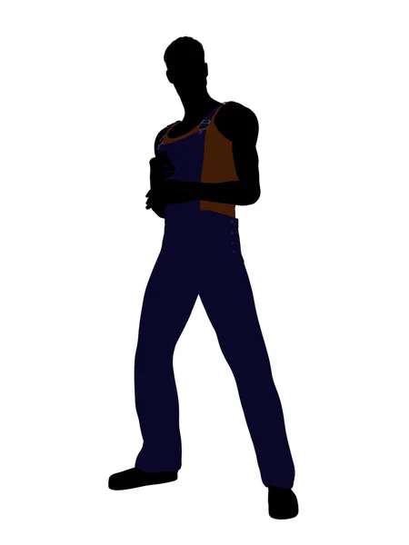 Casual kleding mannelijke illustratie silhouet — Stockfoto