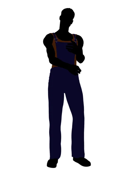 Casual kleding mannelijke illustratie silhouet — Stockfoto