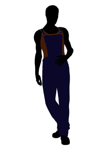 Casual klänning manliga illustration siluett — Stockfoto