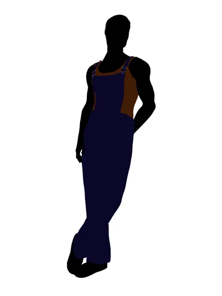 Casual Dress männliche Illustration Silhouette — Stockfoto