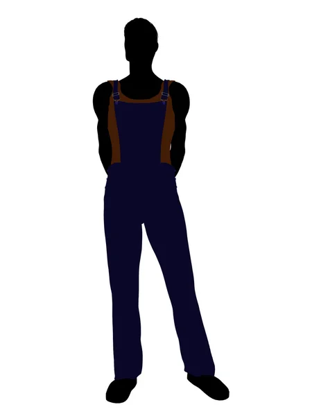 Neformální oblečení mužské ilustrace silhouette — Stock fotografie
