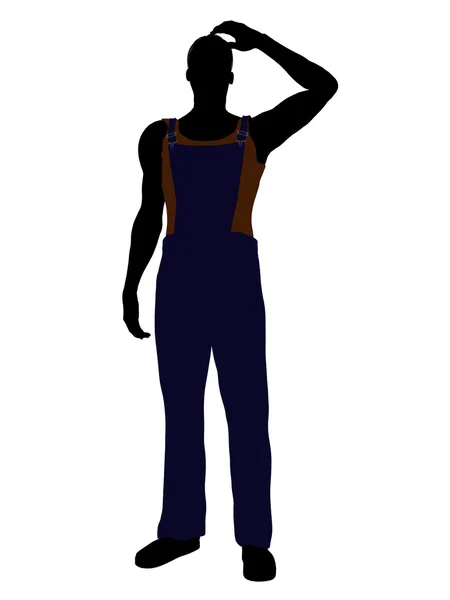 Vestido Casual Masculino Ilustração Silhueta — Fotografia de Stock