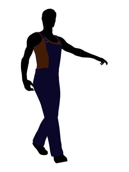 Vestido Casual Masculino Ilustração Silhueta — Fotografia de Stock