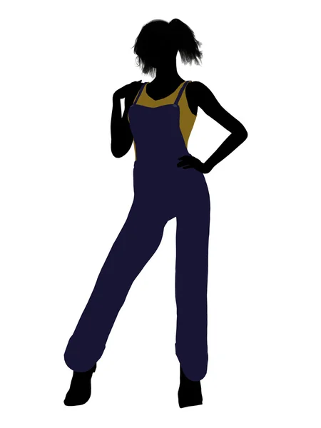 Casual Woman Illustration Silhouette — Stock Photo, Image
