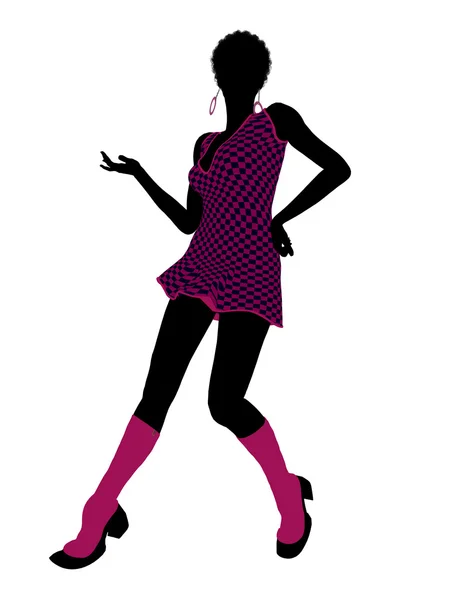 Afrikanisch-amerikanisch go dancer illustration silho — Stockfoto