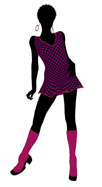Afrikanisch-amerikanisch go dancer illustration silho — Stockfoto