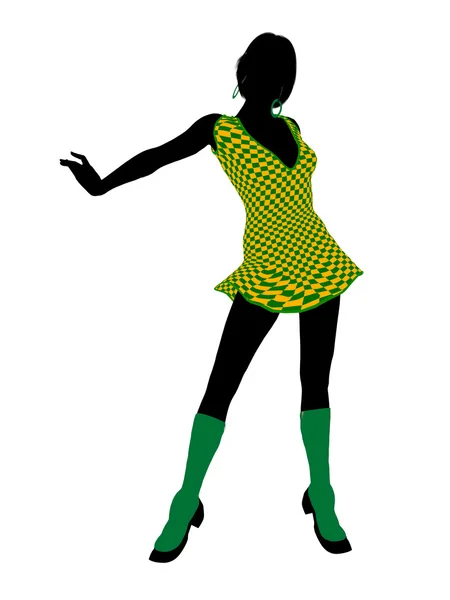 Go Go Dancer Illustration Silhouette — Zdjęcie stockowe