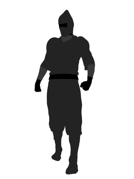 Manliga ninja illustration siluett — Stockfoto