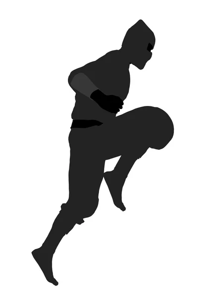 Mužské ninja ilustrace silhouette — Stock fotografie