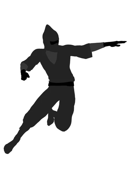 Masculino ninja ilustração silhueta — Fotografia de Stock