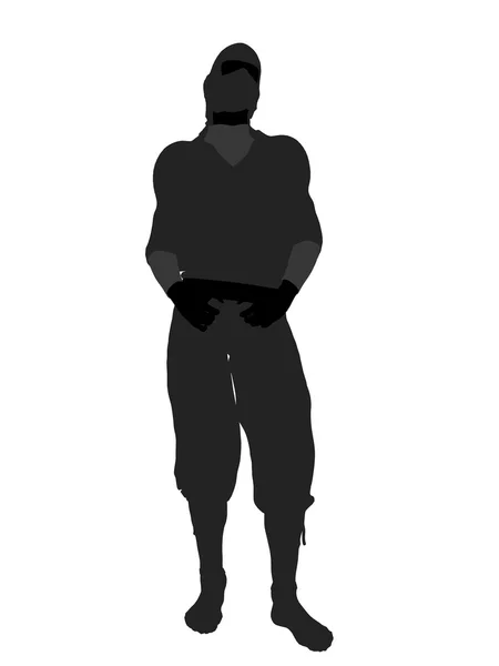 Silhouette Ninja Homme Illustration — Photo