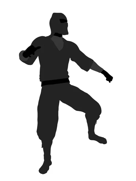 Masculino ninja ilustração silhueta — Fotografia de Stock