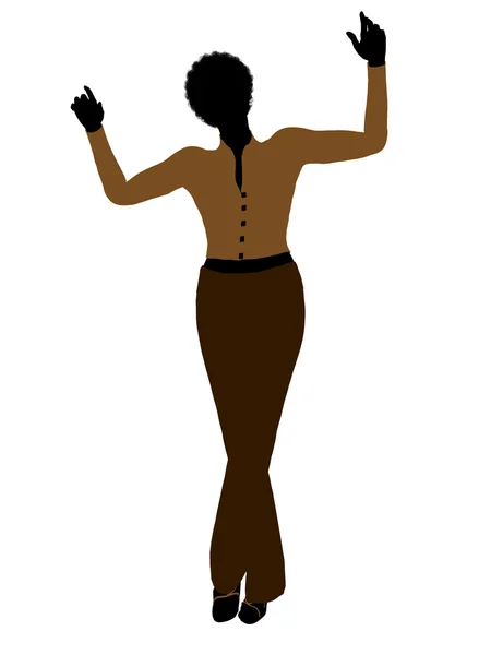 Афро-американських жіночий офіс ілюстрація Silh — стокове фото