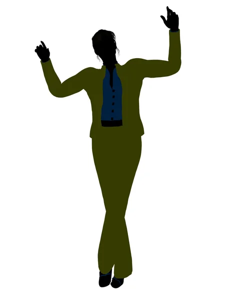 Vrouwelijke office illustratie silhouet — Stockfoto