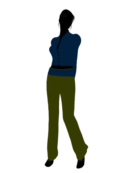 Female Office Illustration Silhouette — Stock Photo, Image