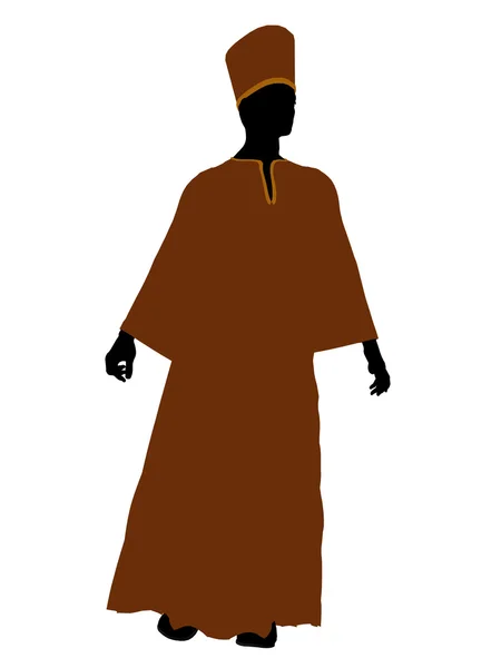 Maschio Robed illustrazione silhouette — Foto Stock