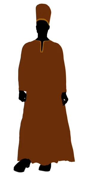 Male Robed Illustration Silhouette — Stock Photo, Image