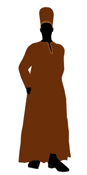 Masculino robed ilustração silhueta — Fotografia de Stock