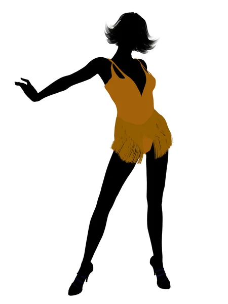 Silueta Showgirl femenina — Foto de Stock