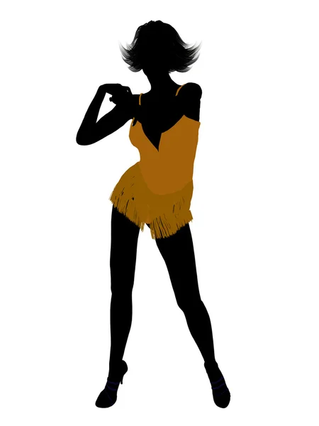 Feminino Showgirl silhueta — Fotografia de Stock