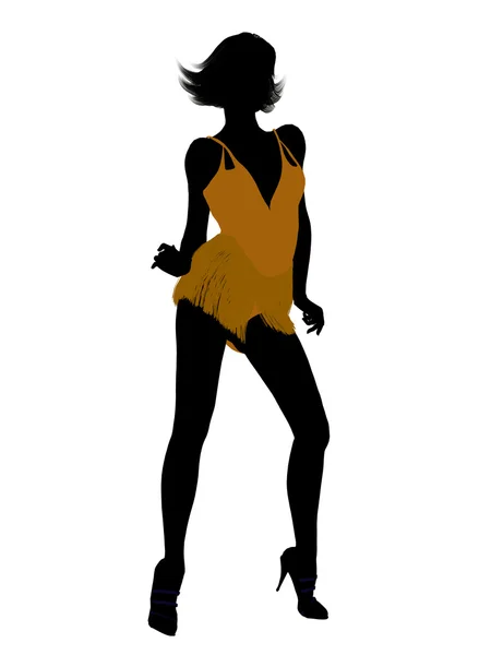 Weibliche Showgirl-Silhouette — Stockfoto