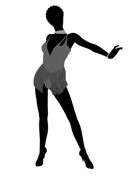 Afro-Amerikan showgirl siluet — Stok fotoğraf