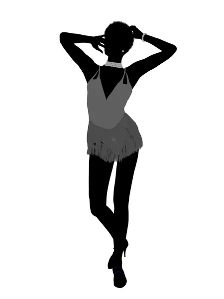 Афро-американських танцівниці силует — стокове фото
