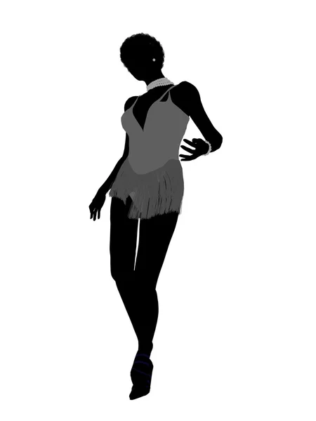 Afro-amerikai showgirl sziluett — Stock Fotó