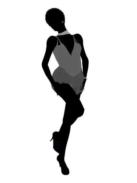 Showgirl afro-américaine Silhouette — Photo