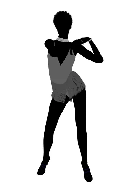 Showgirl afro-américaine Silhouette — Photo