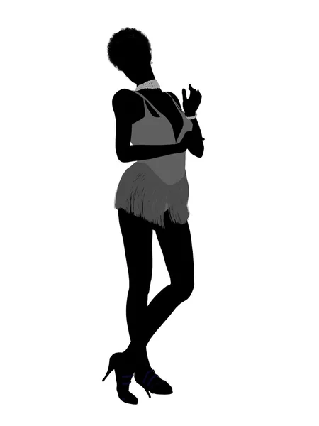 Afro-amerikai showgirl sziluett — Stock Fotó