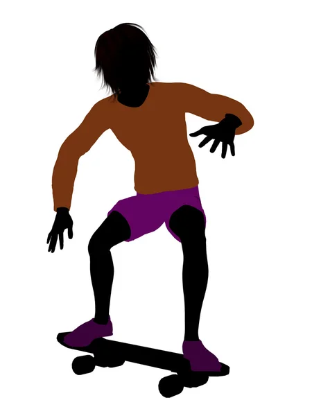 Mężczyzna Skater sylwetka — Zdjęcie stockowe