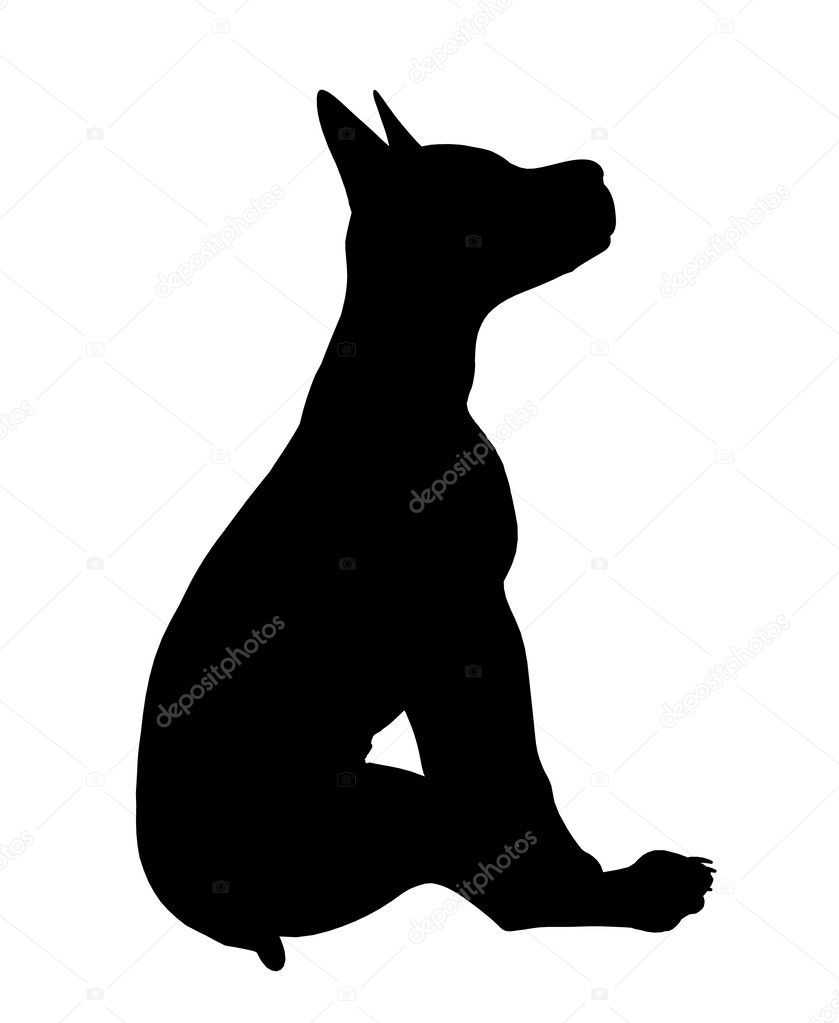 Puppy Dog Illustration Silhouette