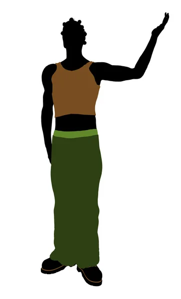 Афроамериканский силуэт случайных иллюстраций — стоковое фото