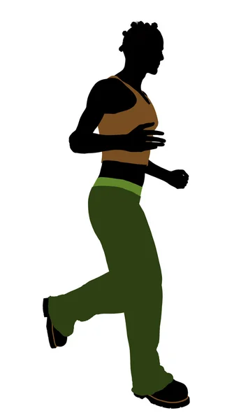 African American Casual Illustration Silhouette — Stock Photo, Image
