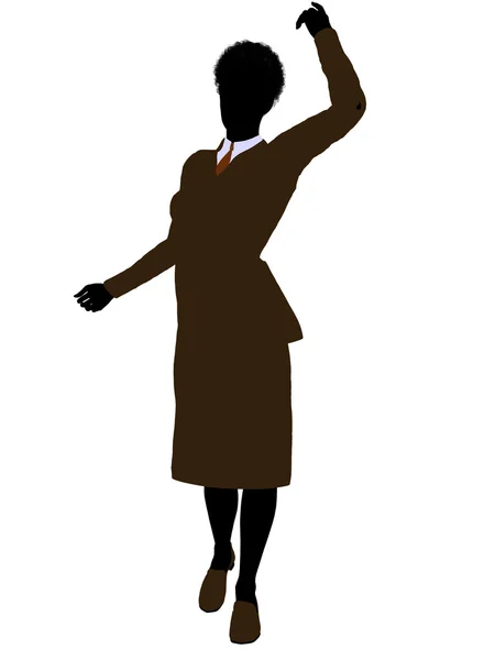 Афро-американських жіночий офіс ілюстрація Silh — стокове фото