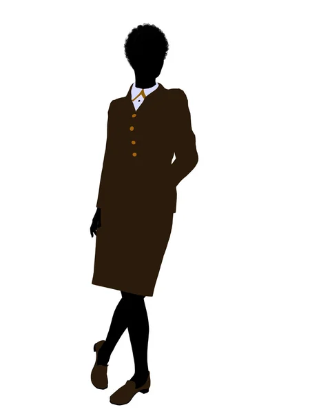 Αφρικανική αμερικανική γυναίκα γραφείο εικονογράφηση silh — Φωτογραφία Αρχείου