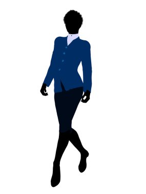 African American Female Business Illustration Si clipart