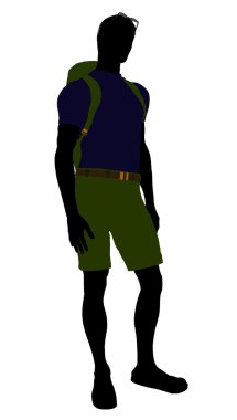 Male Hiker Silhouette